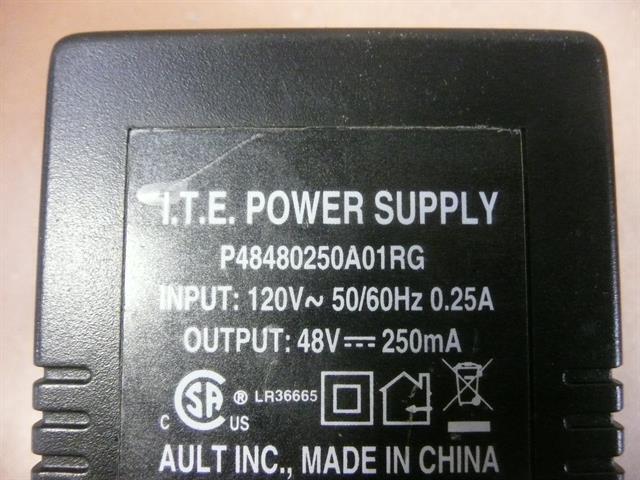 *Brand NEW* Genuine Ault 48V 0.25A AC Adapter P48480250A01RG Power Supply